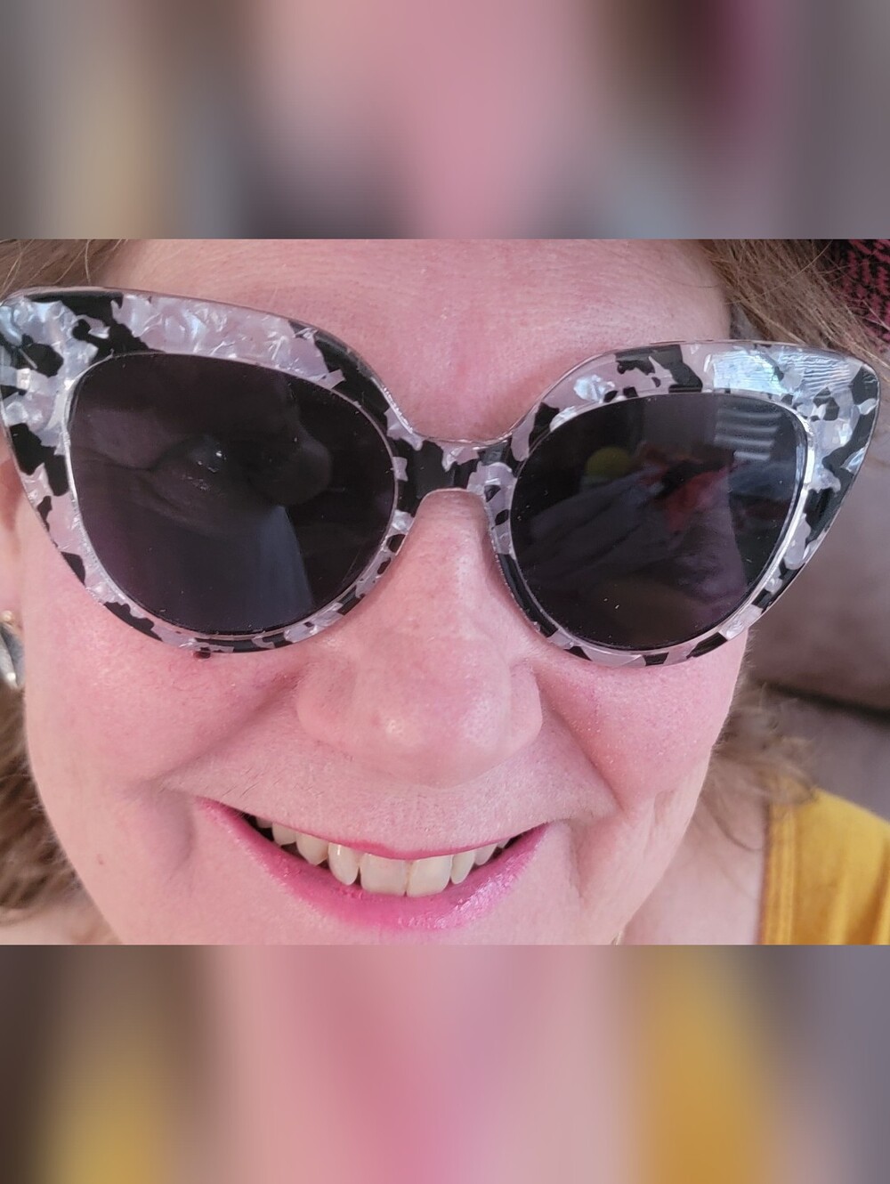 torrid Black and White Marbled Cat Eye Sunglasses